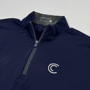 Greyson Men's Long Sleeve 1/4 Zip Golf Shirt Performance Wolf Blue Extra Large